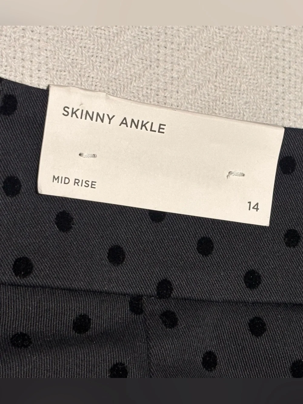 🩵LOFT Black Polka Dot Ankle Crop Pants - Picture 12 of 13